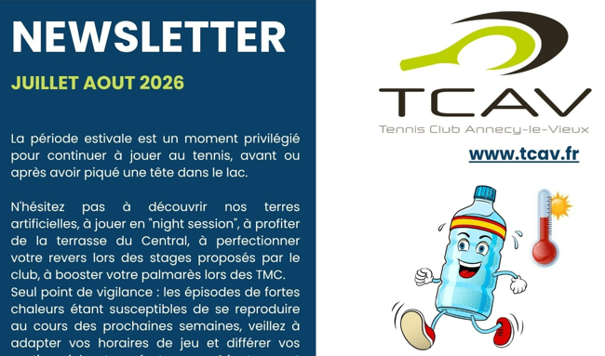 Newsletter Juillet Août 2026