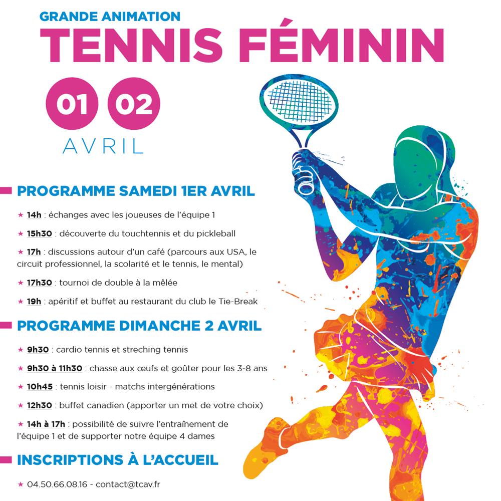 Grande animation tennis féminin